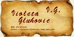 Violeta Gluhović vizit kartica